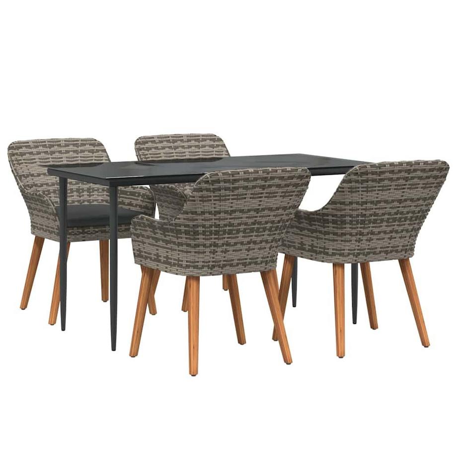Ensemble de salle à manger pour jardin poly rattan