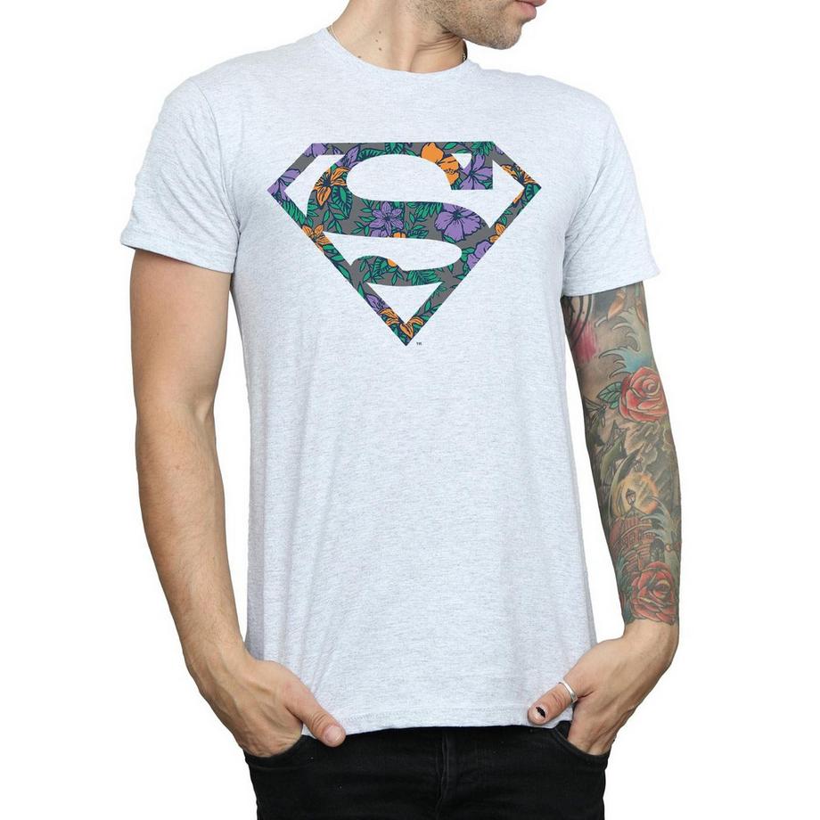 DC COMICS Superman Floral Logo T-Shirt  