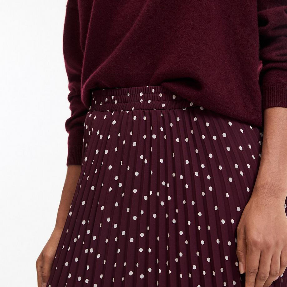 La Redoute Collections Langer Faltenrock mit Punkten  