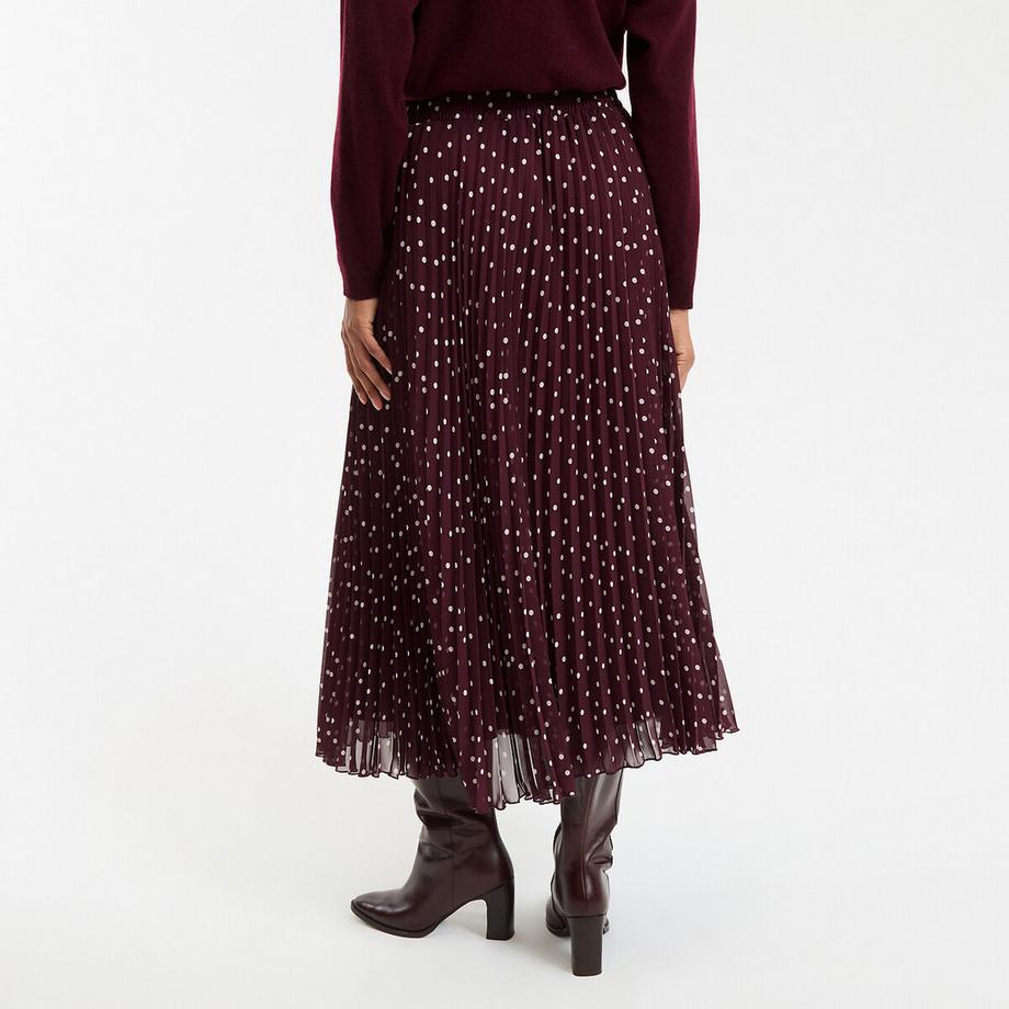La Redoute Collections Langer Faltenrock mit Punkten  