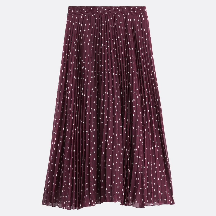 La Redoute Collections Langer Faltenrock mit Punkten  