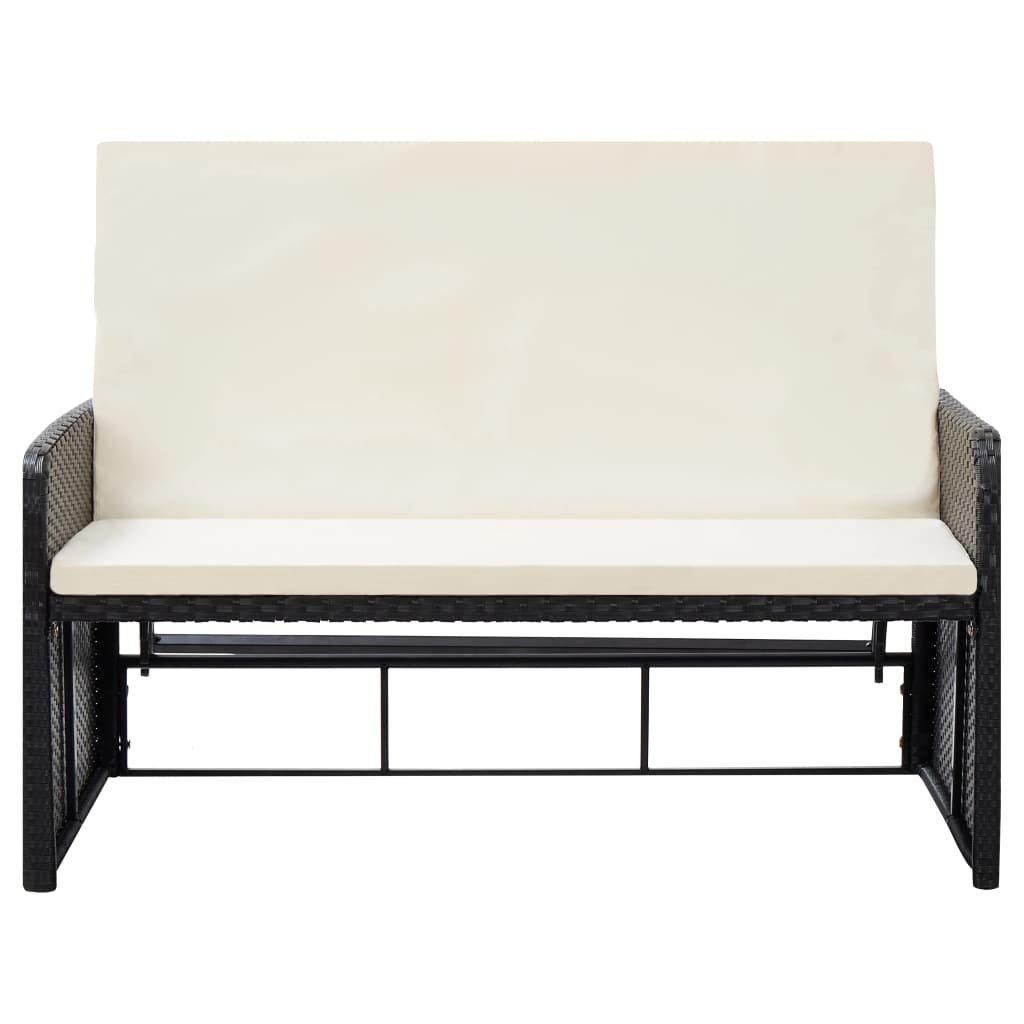 VidaXL Canapé de jardin, tabouret et rangement  