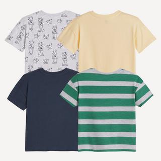 La Redoute Collections  4er-Pack T-Shirts mit Bärenprints & Streifen 