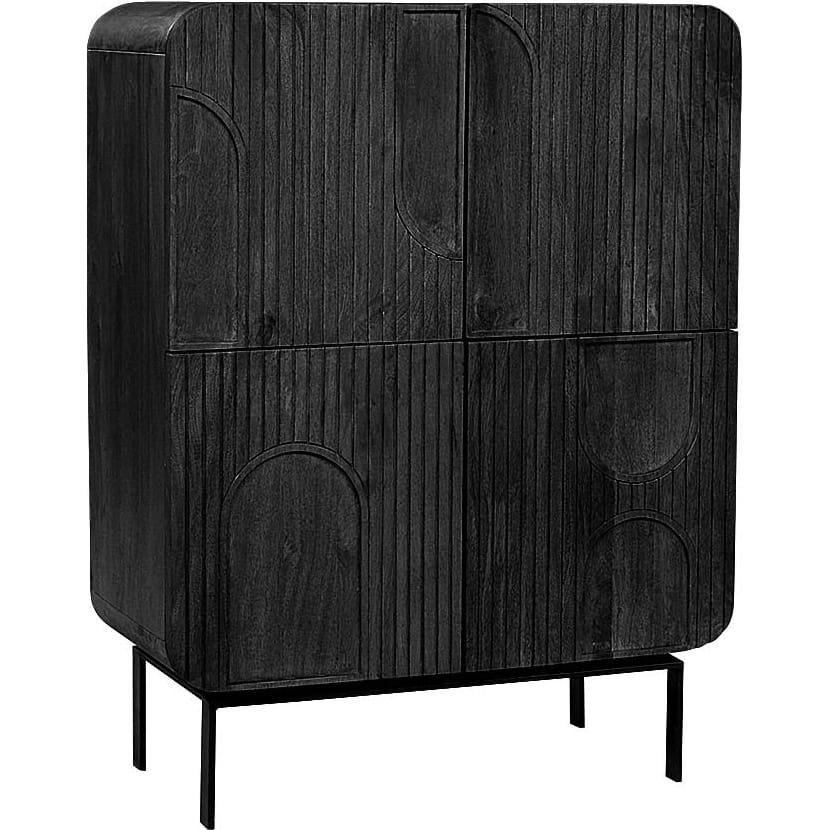 mutoni Cassettiera Orissa nero 90x42x120  