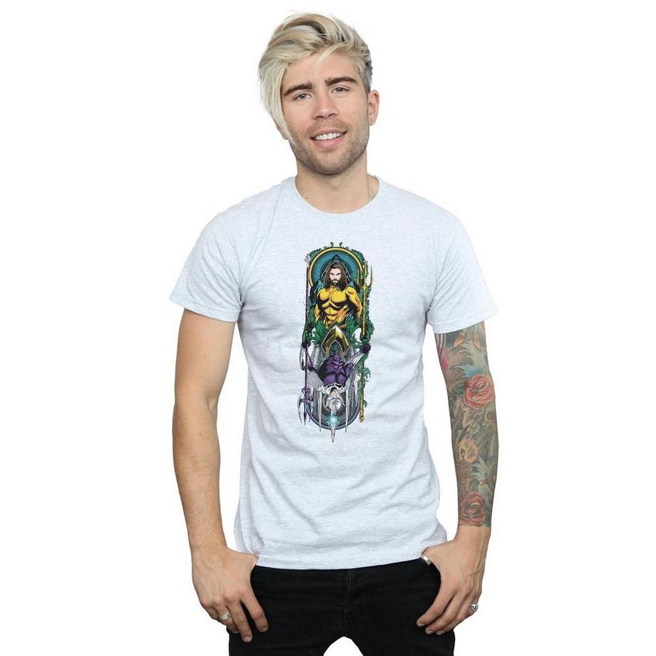 DC COMICS T-shirt Aquaman Stampa Grafica  