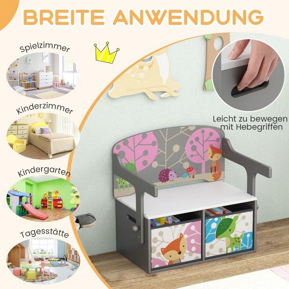 Northix 3-in-1-Tisch- und Stuhlset für Kinder  