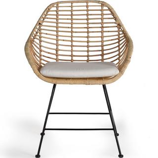 mutoni Sedia in rattan naturale (set di 2)  