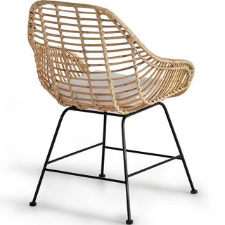 mutoni Stuhl Rattan natur (2er-Set)  