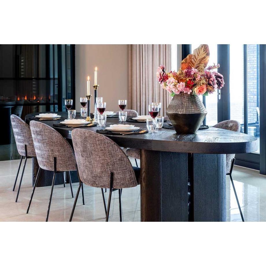 mutoni Esstisch Lilly dunkelbraun oval 330  