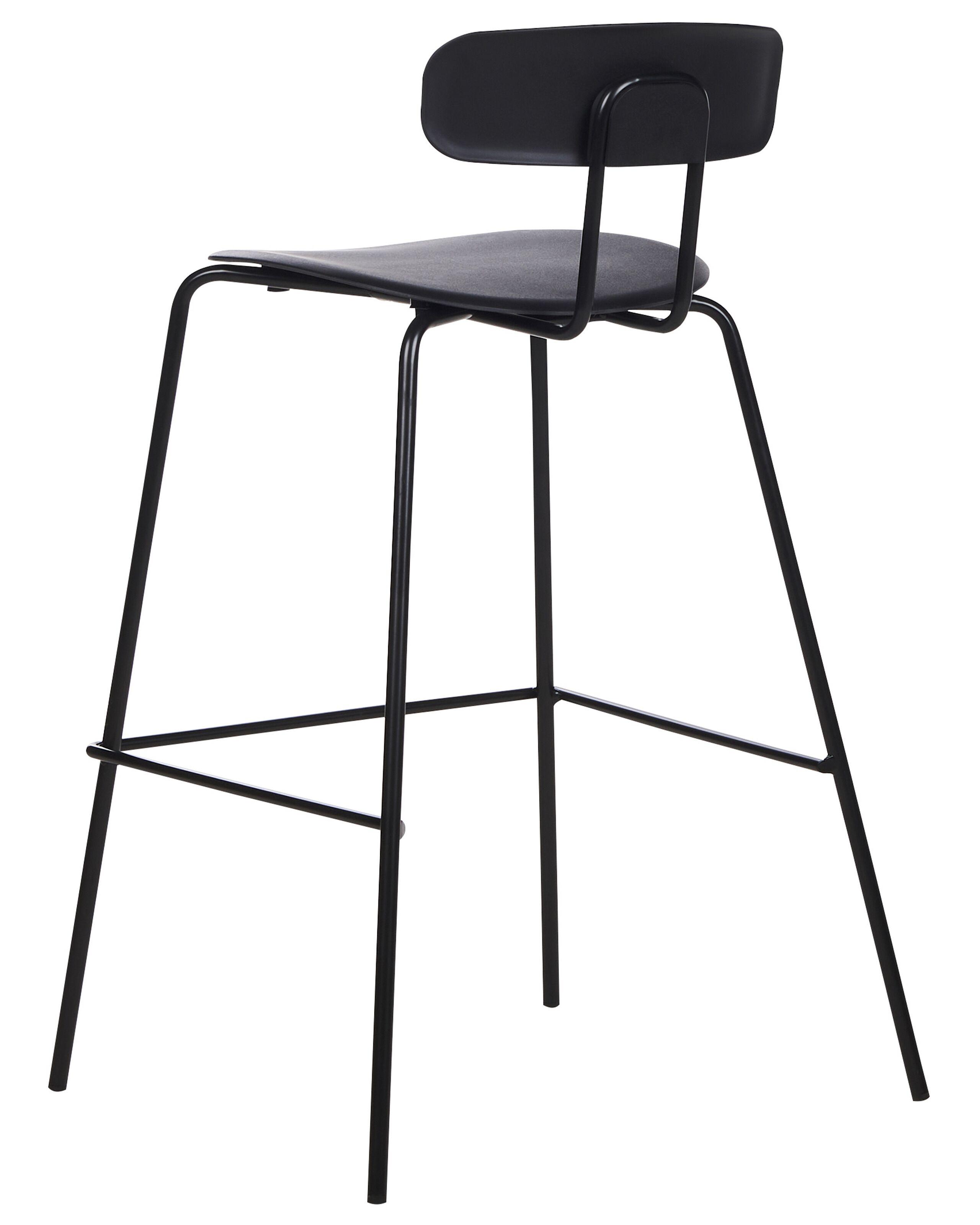 Beliani Set mit 2 Barstühlen aus Kunststoff Modern SIBLEY  