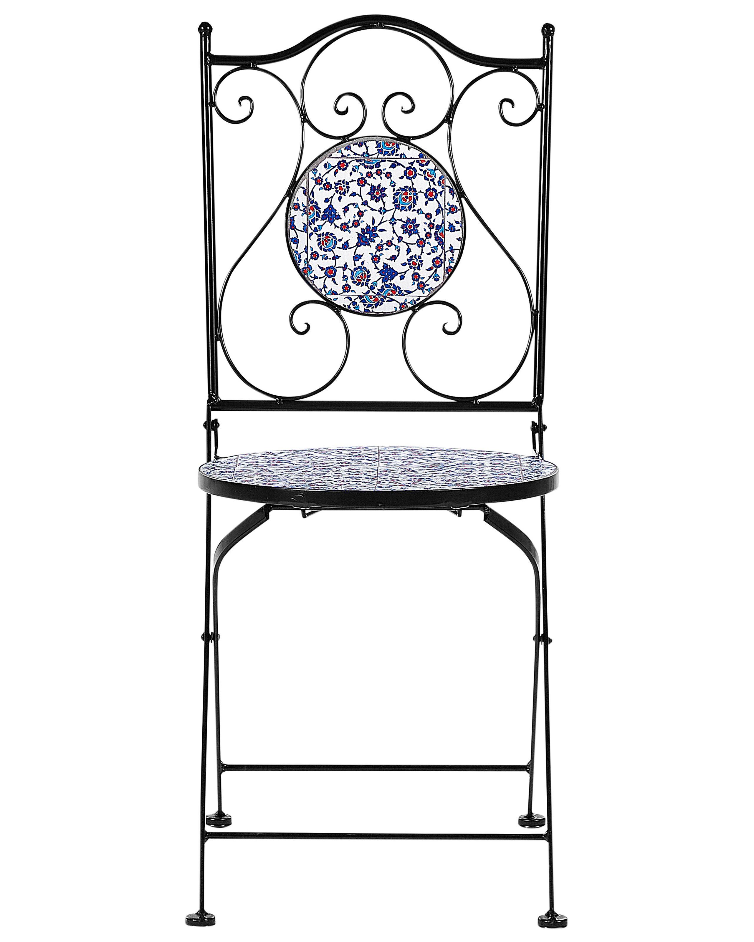 Beliani Set di 2 sedie da giardino en Ferro Retrò CAMPRENA  