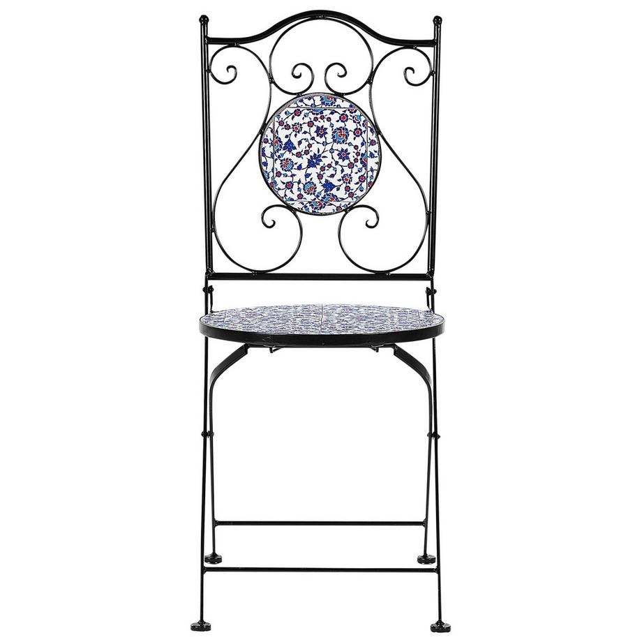 Beliani Gartenstuhl 2er Set aus Eisen Retro CAMPRENA  