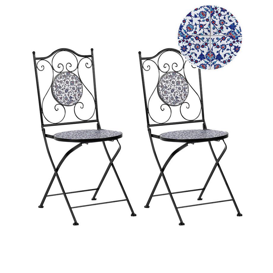 Gartenstuhl 2er Set aus Eisen Retro CAMPRENA