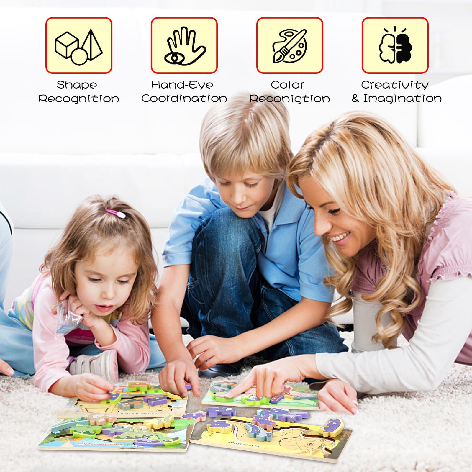 Activity-board  Puzzle, puzzle en bois enfants, puzzle animaux/dinosaures/voitures 