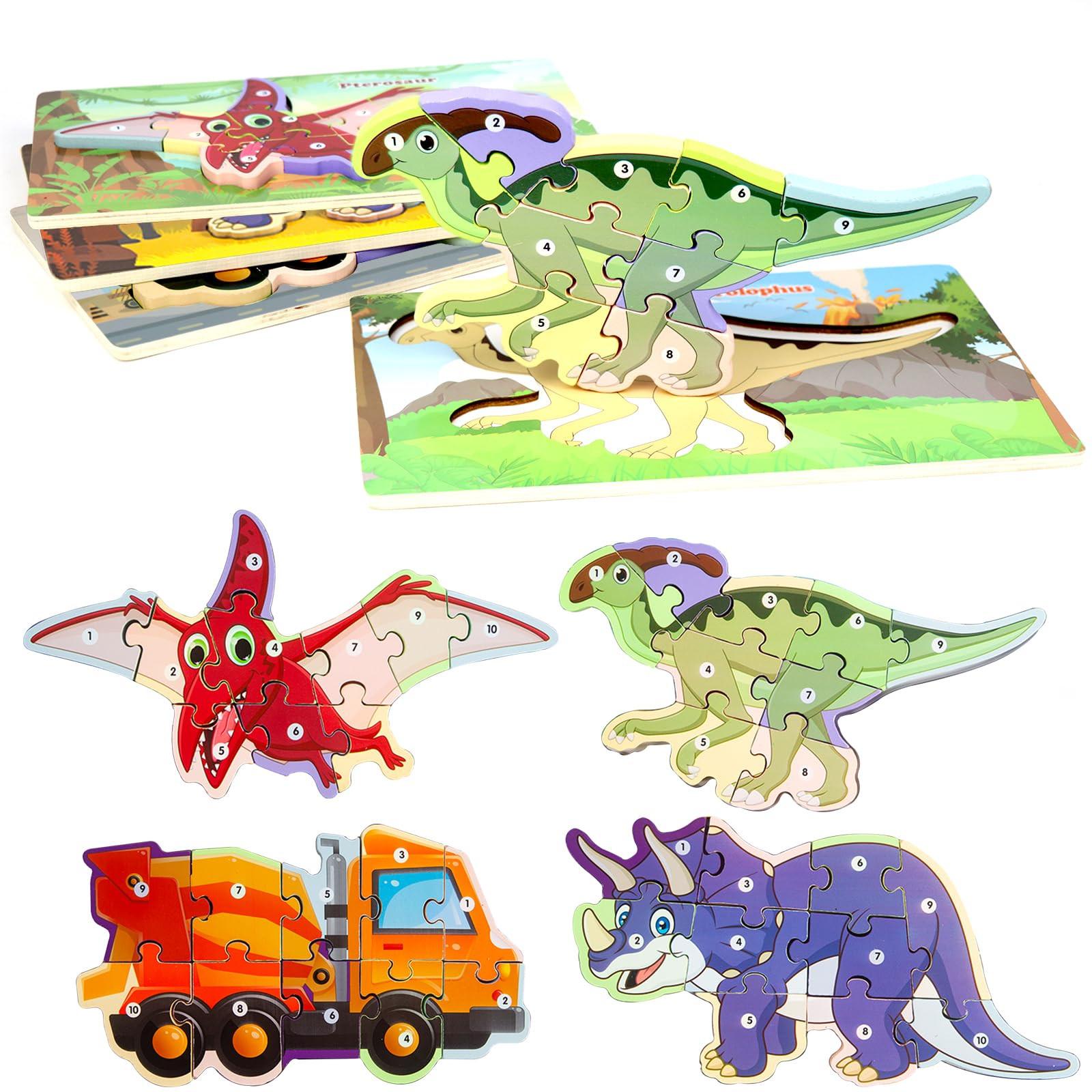 Activity-board  Puzzle, puzzle en bois enfants, puzzle animaux/dinosaures/voitures 