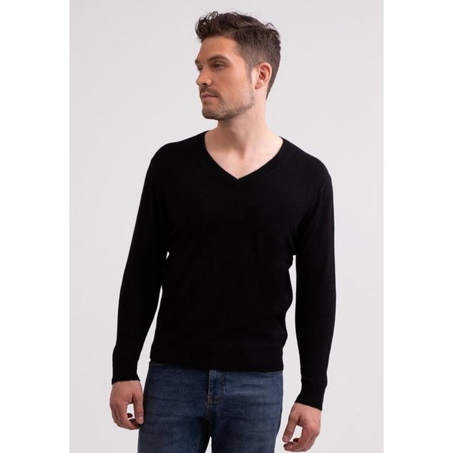 CASH-MERE.CH Pullover Scollo a V Cashmere Riciclato  