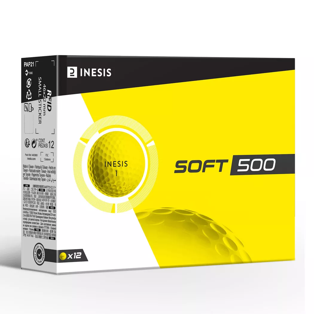 INESIS - Golfball SOFT 500, One Size, Gelb