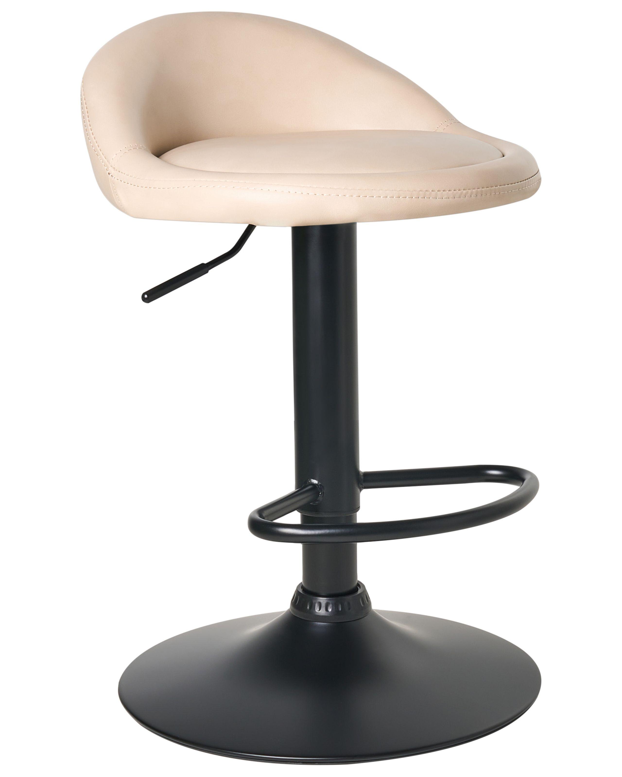 Beliani Set mit 2 Barhockern aus Kunstleder Modern MEEDER  