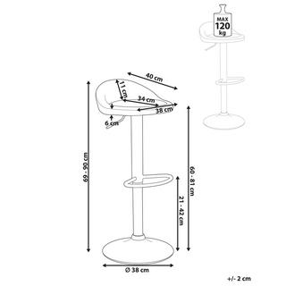Beliani Set mit 2 Barhockern aus Kunstleder Modern MEEDER  