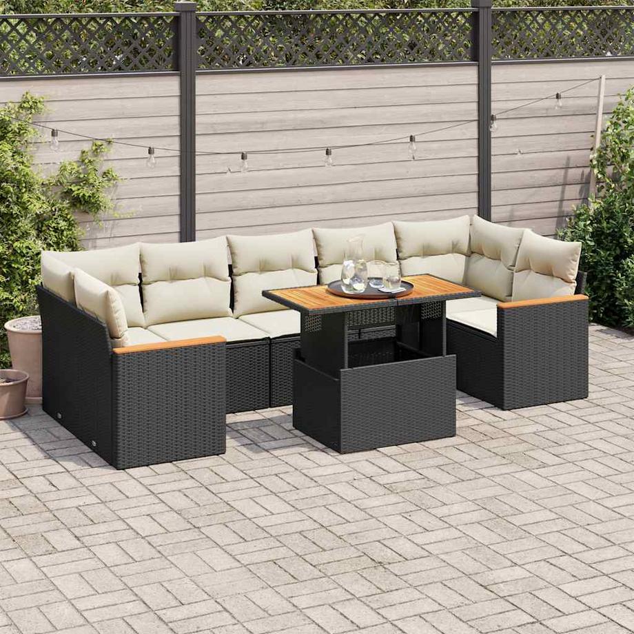 VidaXL set divano da giardino Polirattan  