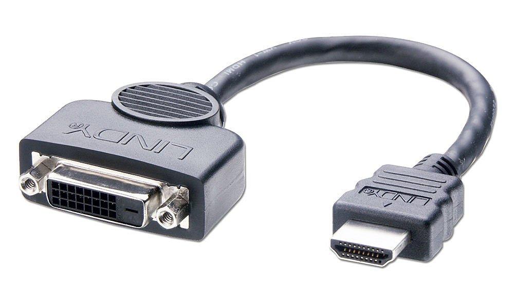 LINDY  Lindy 41227 Videokabel-Adapter 0,2 m DVI-D HDMI Schwarz 