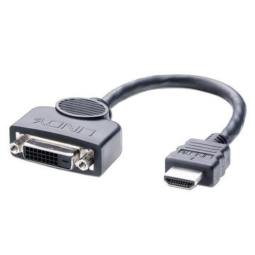 Lindy 41227 Videokabel-Adapter 0,2 m DVI-D HDMI Schwarz