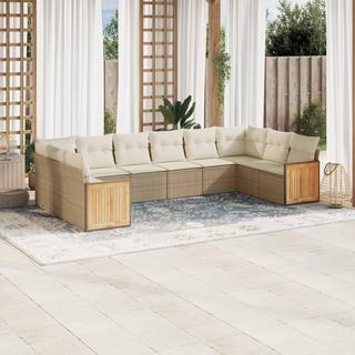 VidaXL set divano da giardino Polirattan  