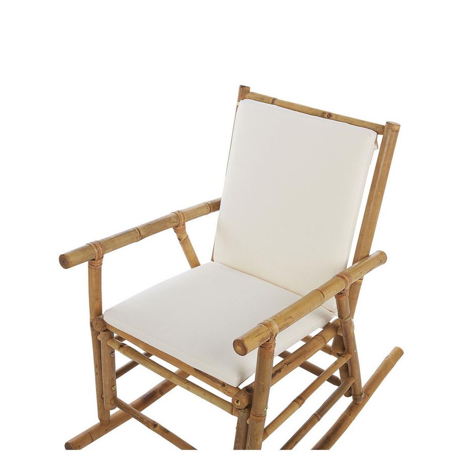 Beliani Garten-Schaukelstuhl aus Bambusholz Boho FRIGOLE  