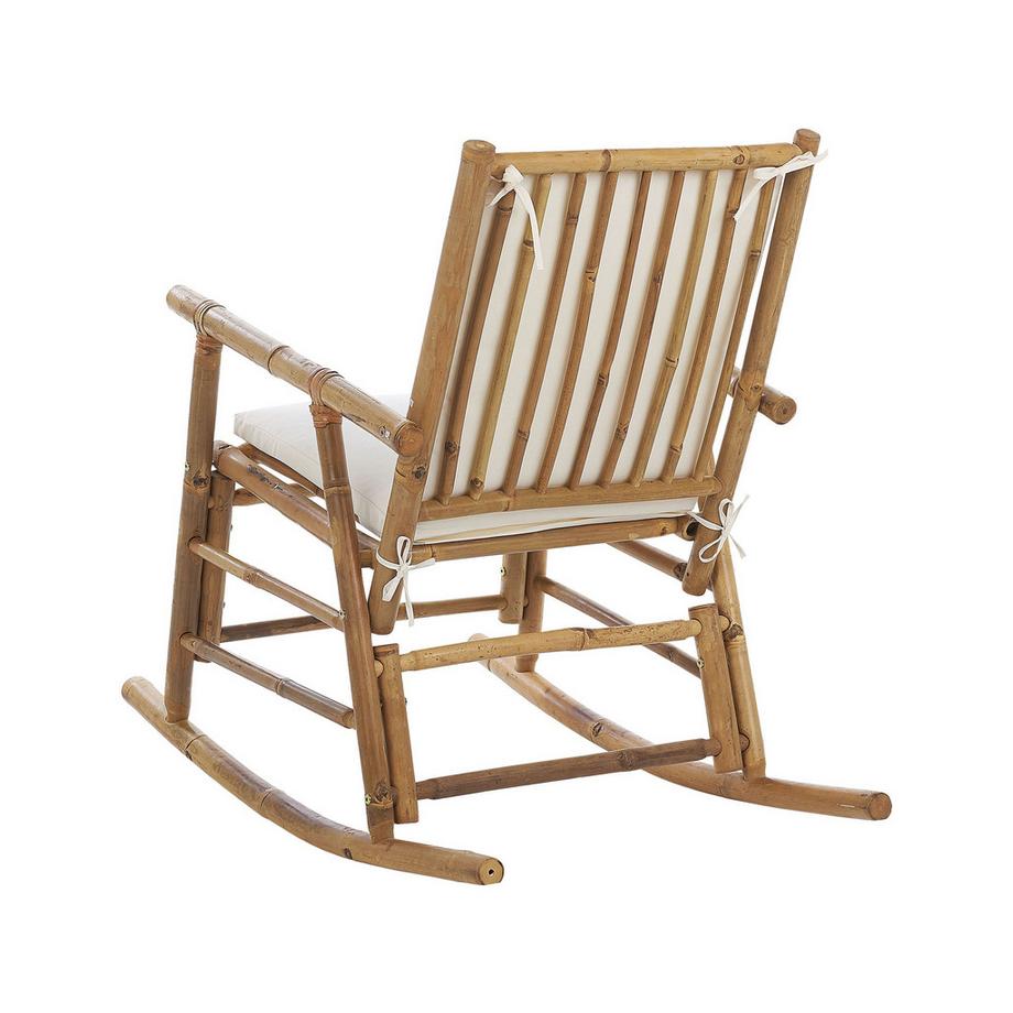 Beliani Garten-Schaukelstuhl aus Bambusholz Boho FRIGOLE  