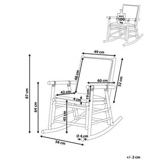 Beliani Sedia a dondolo da giardino en Legno di bambù Boho FRIGOLE  