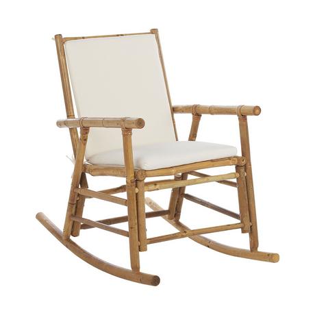 Beliani Fauteuil à bascule en Bambou Boho FRIGOLE  