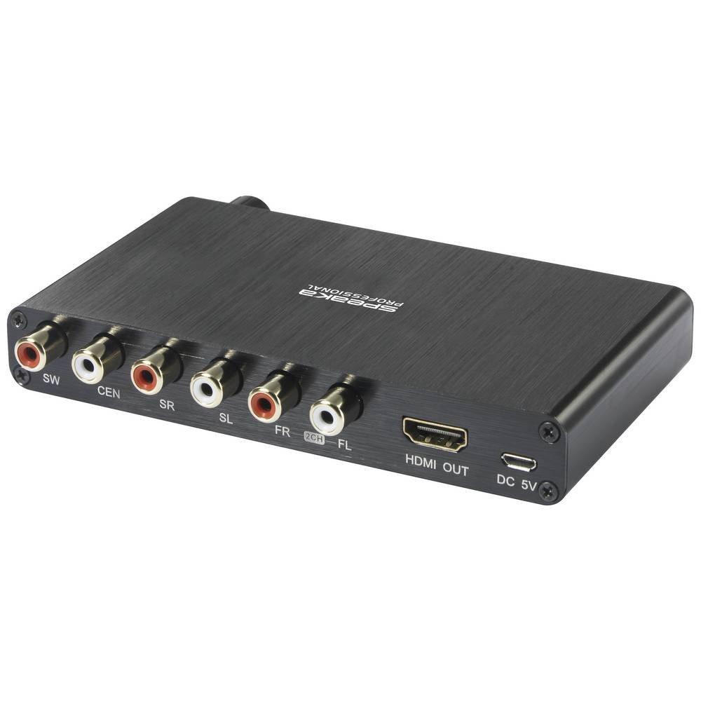 SpeaKa Professional  Audio Extraktor [HDMI - Cinch] 3840 x 2160 Pixel, 4096 x 2160 Pixel 