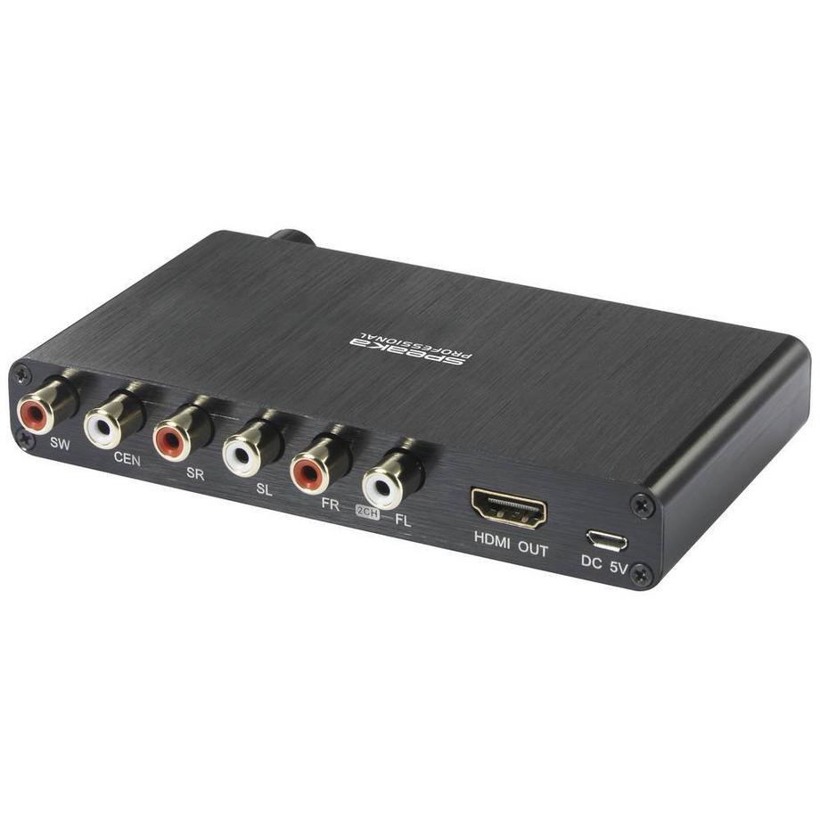 SpeaKa Professional  Speaka Professional SP-HAE-300 HDMI Audio-Adapter, unterstützt 5.1, 4K, 3D 