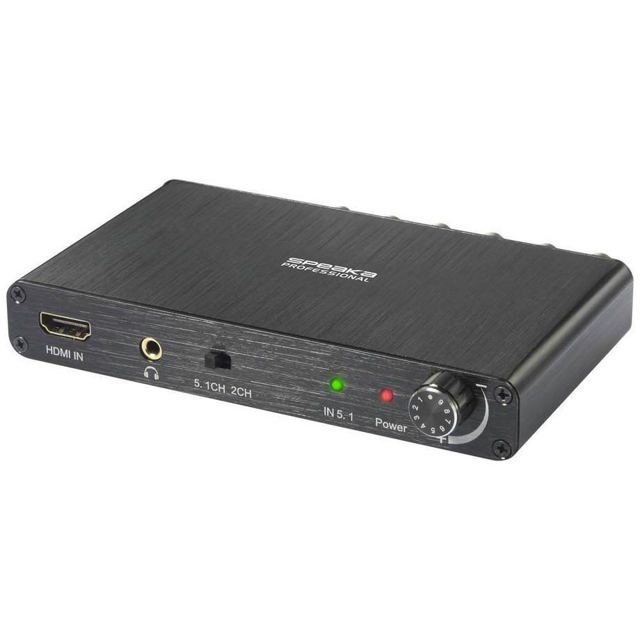 SpeaKa Professional  Speaka Professional SP-HAE-300 HDMI Audio-Adapter, unterstützt 5.1, 4K, 3D 