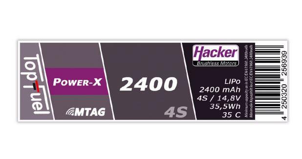 Hacker  14.8 V 2400 mAh 35C LiPo-Akku 