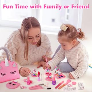 Activity-board  Trousse de maquillage pour enfants, trousse de maquillage licorne, trousse de maquillage lavable pour enfants, jouet 