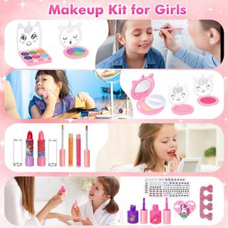 Activity-board  Trousse de maquillage pour enfants, trousse de maquillage licorne, trousse de maquillage lavable pour enfants, jouet 