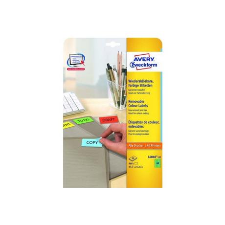 Avery-Zweckform AVERY ZWECKFORM Etiketten 45,7x21,2mm, 960Stk.  