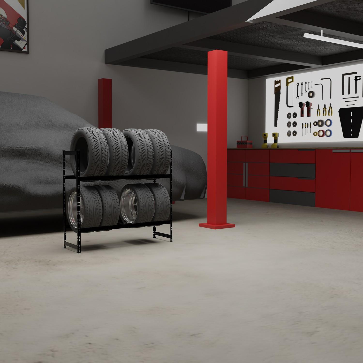 Northix Reifenregal für 8 Räder  