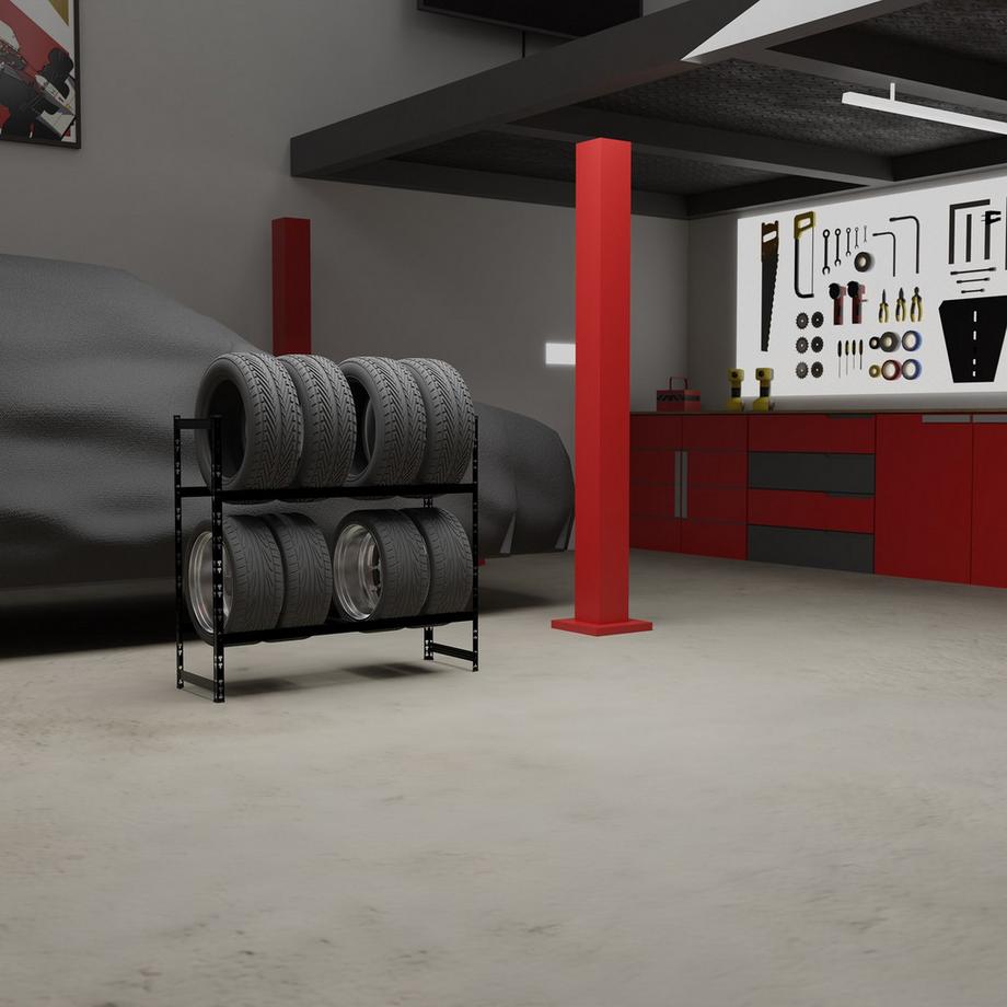 Northix Porta pneumatici per 8 ruote  