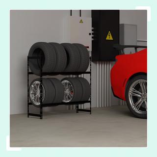 Northix Reifenregal für 8 Räder  