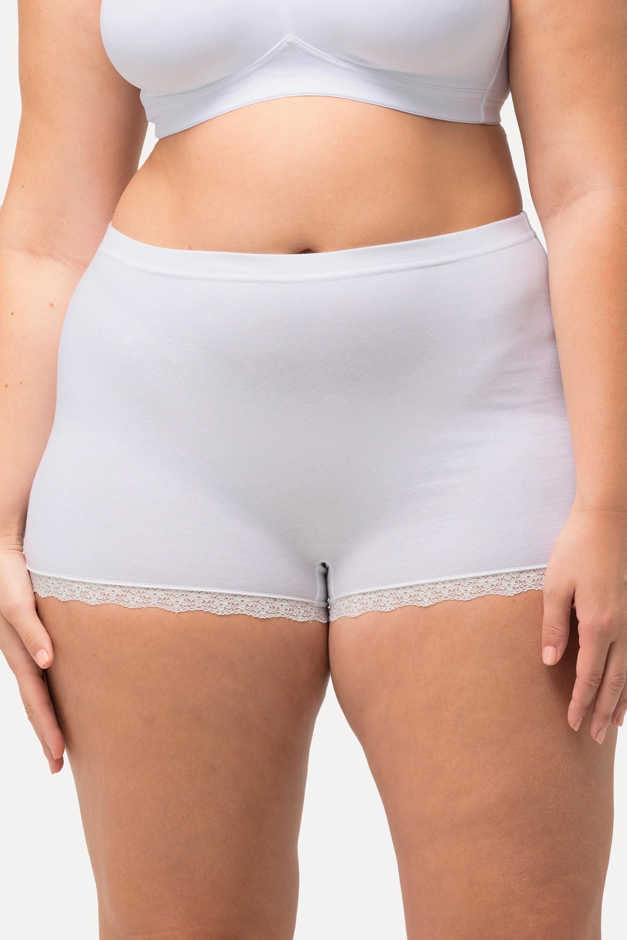 Ulla Popken Pantaloncini 3 Pack Pizzo Pois  