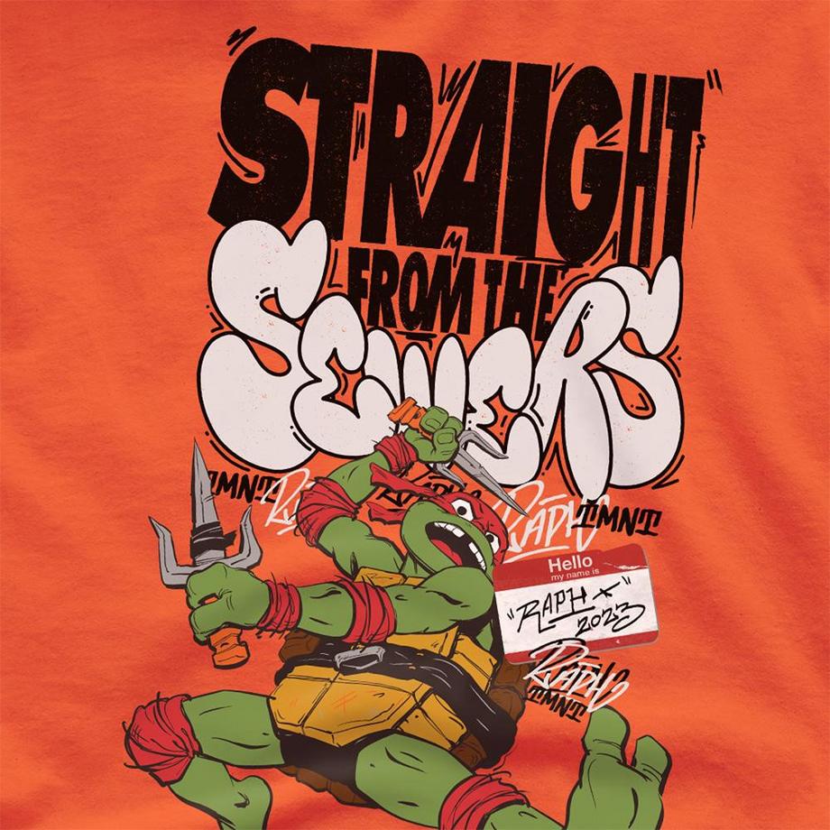 Nickelodeon  Mutant Mayhem Raph Sewers Maglietta 