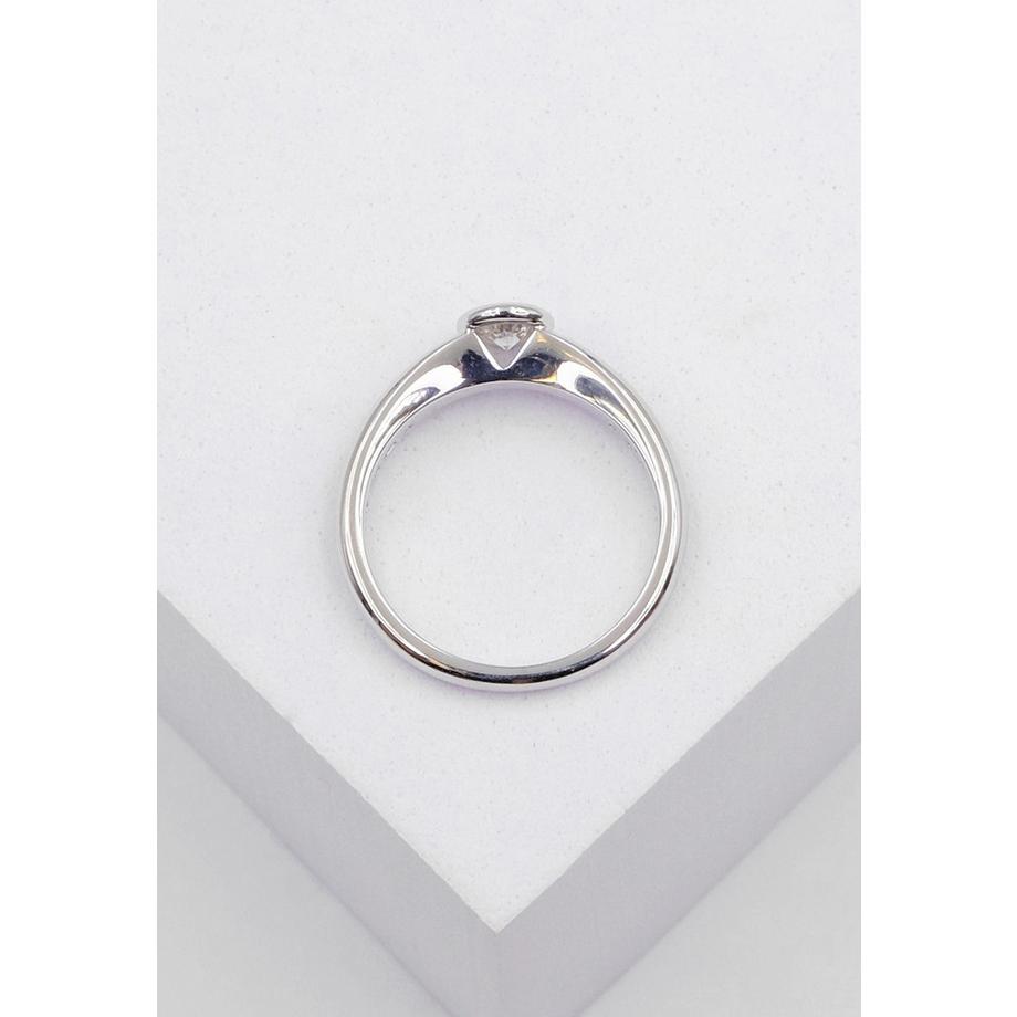 MUAU Schmuck  Solitaire Ring Diamant 0.30ct. Weissgold 750 