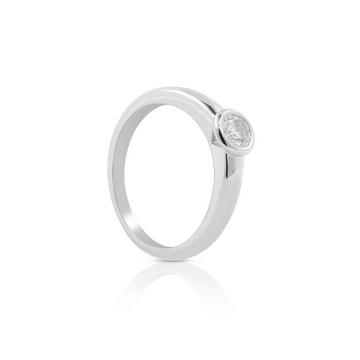 Solitaire Ring Diamant 0.30ct. Weissgold 750