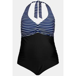 Ulla Popken  Maillot de bain Bellieva, rayé, vêtement de grossesse, bonnets souples 