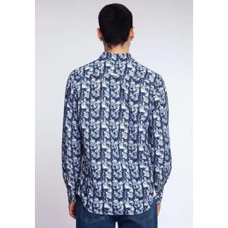 Colours & Sons  Chemise Shirt Blue Pineapples Print 