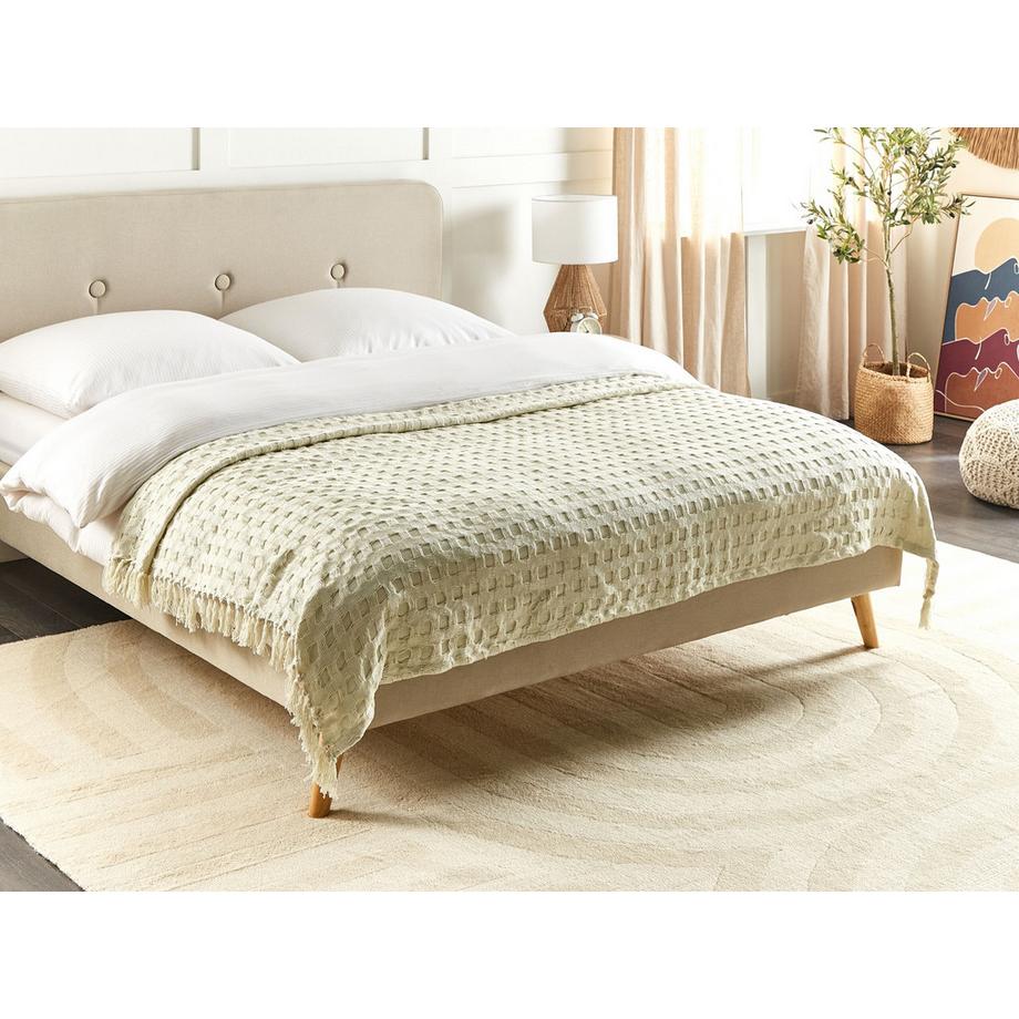 Beliani BERE Baumwoll Tagesdecke  