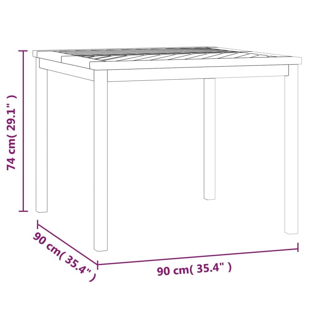 VidaXL Table à manger de jardin bois d'acacia  