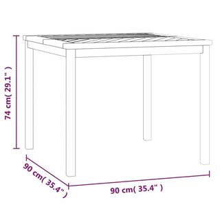 VidaXL Table à manger de jardin bois d'acacia  